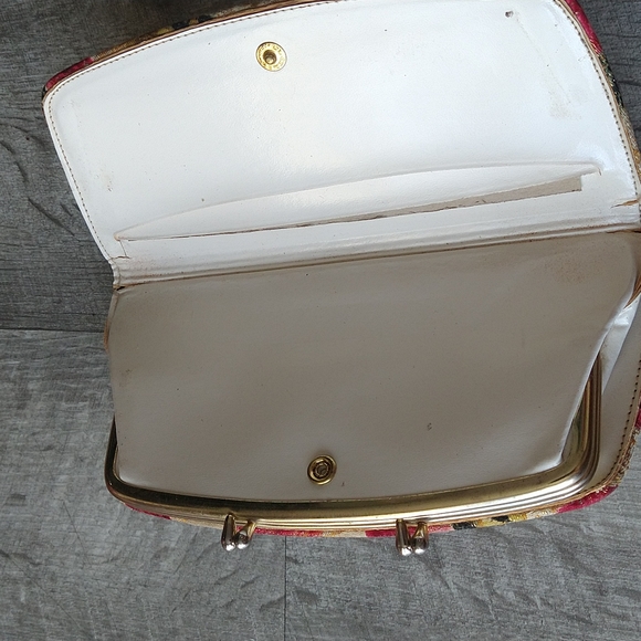 Vintage Floral Tapestry Kiss Lock Wallet 1960 - Picture 4 of 8